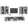 vidaXL Set de muebles para TV 6 pzas madera contrachapada gris Sonoma