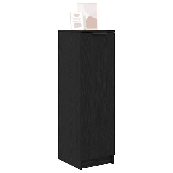 vidaXL Armario Zapatero con estante Roble Negro 29,5 x 35 x 101 cm