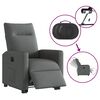 vidaXL Sill&oacute;n el&eacute;ctrico reclinable elevable de tela gris oscuro