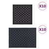vidaXL Juego de pa&ntilde;os 20 unidades algod&oacute;n negro y gris