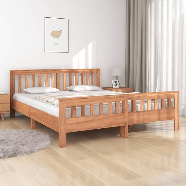 vidaXL Estructura de cama madera de teca maciza 160x200 cm