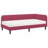 vidaXL Estructura de cama en esquina Rojo vino 90 x 200 cm Terciopelo