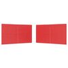 vidaXL Panel lateral de tienda para fiestas 2 pcs Rojo 400 x 195 cm
