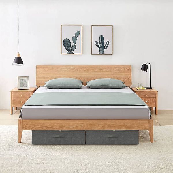 vidaXL Caja de almacenaje tela gris antracita 70x40x18 cm