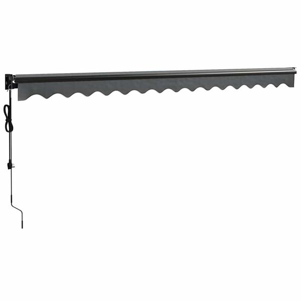 vidaXL Toldo retr&aacute;ctil autom&aacute;tico gris antracita 4x3 m