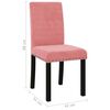 vidaXL Sillas de comedor 4 unidades terciopelo rosa