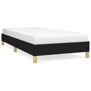 vidaXL Estructura de cama sin colch&oacute;n tela negro 90x190 cm