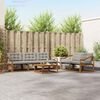 vidaXL Conjunto de sof&aacute;s de exterior 6 pcs Gris Natural y Claro