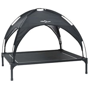 vidaXL Cama para perro 104 x 86 x 84,5 cm Acero Negro