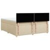 vidaXL Cama box spring con colch&oacute;n tela color crema 200x200 cm