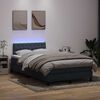 vidaXL Cama box spring con colch&oacute;n y LED terciopelo gris oscuro 120x210 cm