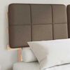 vidaXL Estructura de Cama con Cabecera Tapizada Taup&eacute; 150 x 200 cm