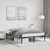 vidaXL Estructura de cama sin colch&oacute;n metal negro 140x190 cm