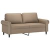 vidaXL Sof&aacute; de 2 plazas de cuero sint&eacute;tico color capuchino 140 cm