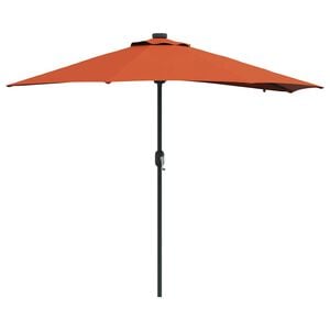 vidaXL Sombrilla de jard&iacute;n Terracota 294 x 150 x 223 cm