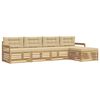 vidaXL Conjunto de sof&aacute;s de exterior 5 uds. y Beige Poli&eacute;ster