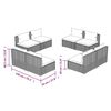 vidaXL Set muebles de jard&iacute;n 8 piezas y cojines rat&aacute;n sint&eacute;tico marr&oacute;n