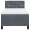 vidaXL Cama tipo Box Spring Gris oscuro 80 x 200 cm Terciopelo