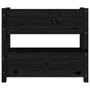 vidaXL Jardinera de madera maciza de pino negro 77x25x66 cm