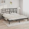 vidaXL Estructura de cama sin colchón madera maciza gris 200x200 cm
