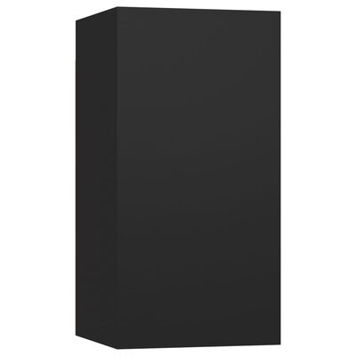 vidaXL Set de muebles para TV 6 piezas madera contrachapada negro