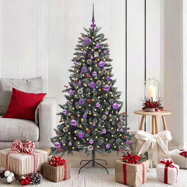 vidaXL &Aacute;rbol de Navidad artificial Verde 150 cm PVC, Pl&aacute;stico y Acero