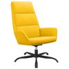 vidaXL Sill&oacute;n de relax con taburete terciopelo amarillo mostaza