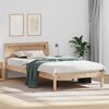 vidaXL Estructura de cama Marr&oacute;n 90 x 190 cm Madera de pino macizo