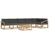 vidaXL Conjunto de sof&aacute;s de exterior 7 uds. 6 plaza Blanco y Antracita