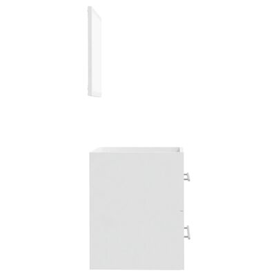 vidaXL Armario de baño con espejo blanco brillante 41x38,5x48 cm