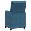 vidaXL Sillas de Comedor con Ruedas 2 pcs Azul 58 x 67 x 97 cm