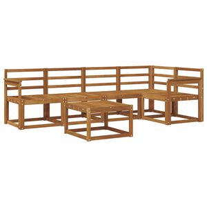 vidaXL Conjunto de sof&aacute;s de exterior 6 pcs Natural