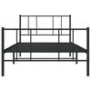 vidaXL Estructura cama sin colch&oacute;n con estribo metal negro 75x190 cm