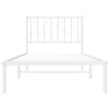 vidaXL Estructura cama sin colch&oacute;n con cabecero metal blanco 90x190 cm