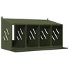 vidaXL Nido para gallinas con 4 compartimentos de metal verde oliva