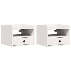 vidaXL Mesita de Noche 2 uds. 38 x 36 x 29,5 cm Madera maciza de pino