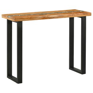 vidaXL Mesa Consola Marr&oacute;n 100 x 35 x 75 cm Madera de teca maciza