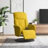 vidaXL Sill&oacute;n reclinable masaje con reposapi&eacute;s terciopelo amarillo