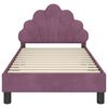 vidaXL Cama para niños con cabecero Morado 80 x 160 cm Terciopelo