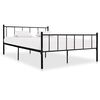 vidaXL Estructura de cama sin colch&oacute;n metal negro 180x200 cm