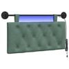 vidaXL Cabecero colgante Con luz LED Verde Mar Terciopelo