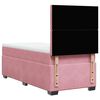 vidaXL Cama box spring con colch&oacute;n terciopelo rosa 80x200 cm