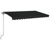 vidaXL Toldo retr&aacute;ctil autom&aacute;tico gris antracita 400x350 cm