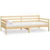 vidaXL Sofá cama con colchón madera de pino maciza 90x200 cm