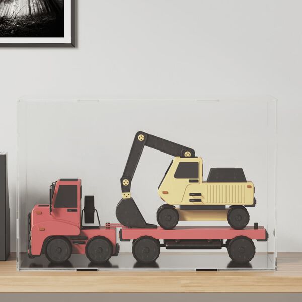 vidaXL Caja expositora transparente de acr&iacute;lico 56x36x37 cm