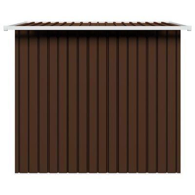 vidaXL Caseta de almacenamiento jardín acero marrón 194x121x181 cm