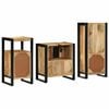 vidaXL Juego de muebles de ba&ntilde;o con caj&oacute;n 3 pcs Madera de mango maciza