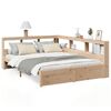 vidaXL Cama con estanter&iacute;a sin colch&oacute;n madera maciza de pino 140x190cm