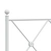 vidaXL Cabecero de repuesto de metal blanco 140 cm