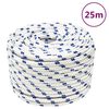 vidaXL Cuerda de barco polipropileno blanco 14 mm 25 m